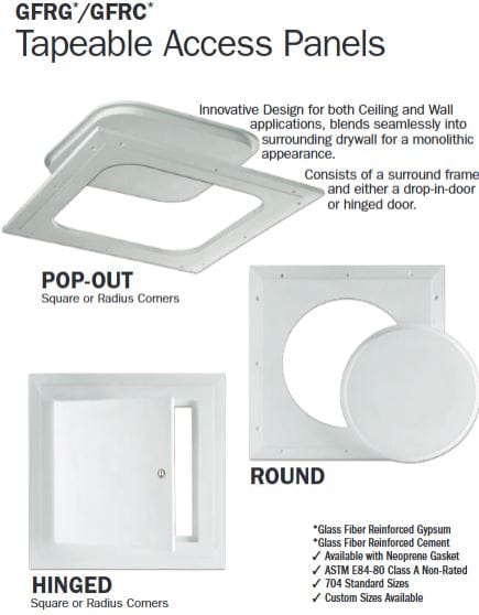 GFRG / GFRC Tapeable Access Panels